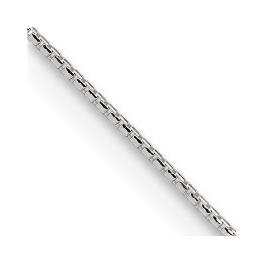 High-Quality Sterling Silver 1.1mm Diamond-Cut Box Chain with 4-Inch Extension