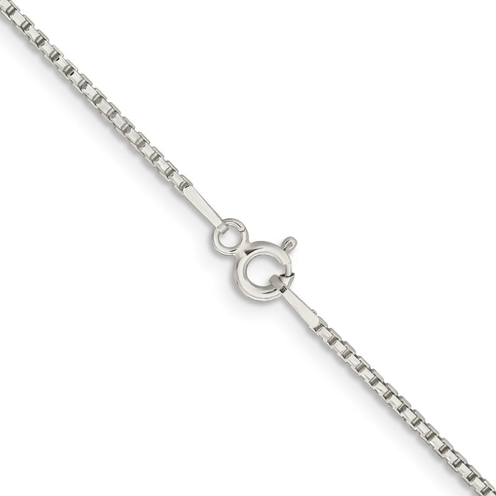 Buy 1.3mm Diamond-Cut Round Box Chain in Sterling Silver - Stylish Design-3