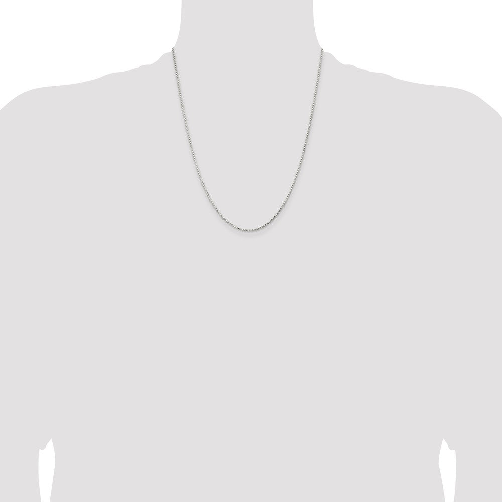 Buy 1.3mm Diamond-Cut Round Box Chain in Sterling Silver - Stylish Design