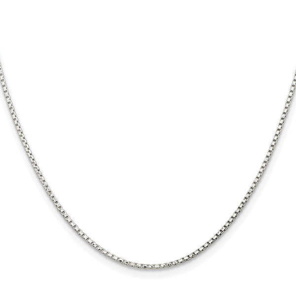 1.3mm Rhodium-Plated Sterling Silver Diamond-Cut Chain