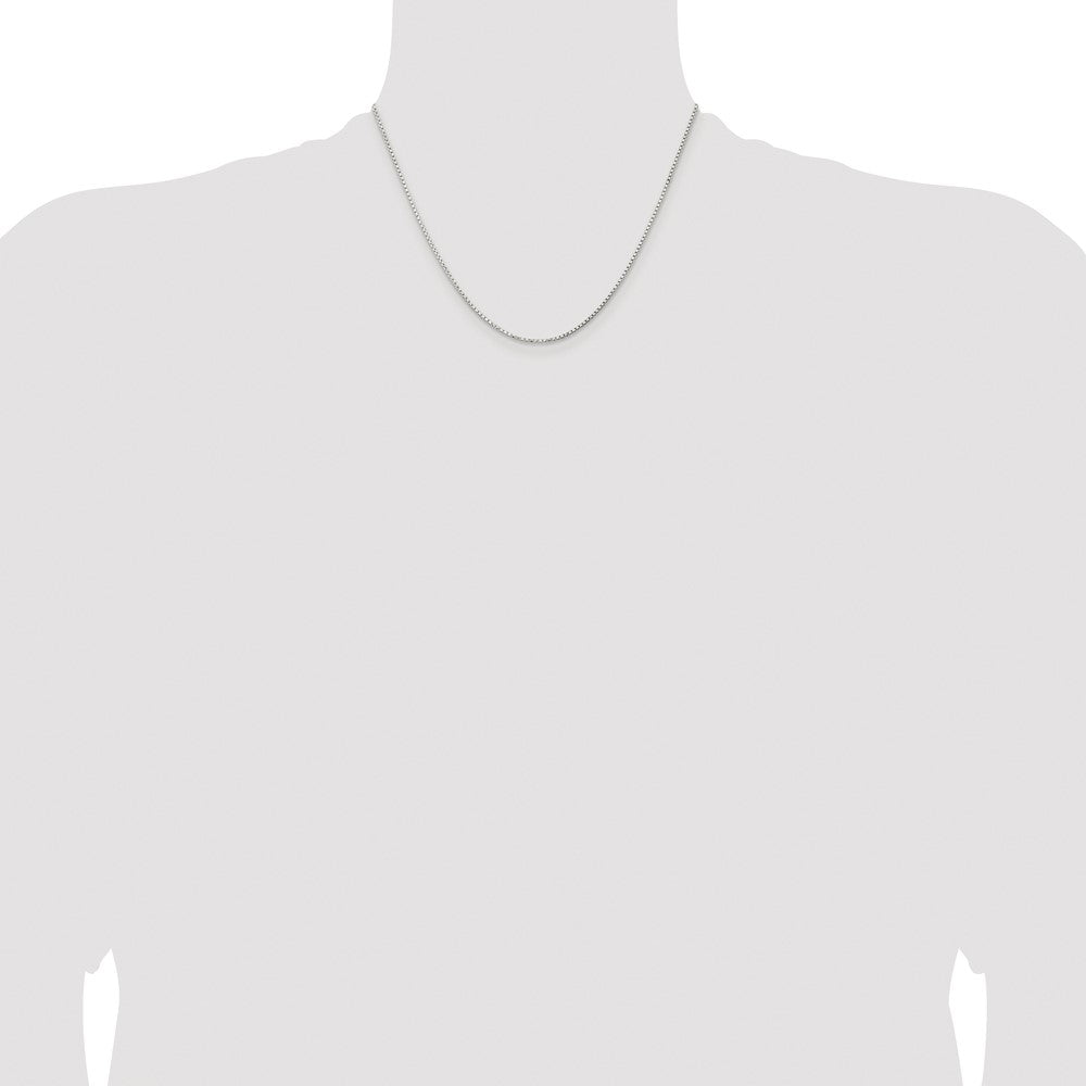 Buy Stylish 1.3mm Rhodium-Plated Sterling Silver Diamond-Cut Chain