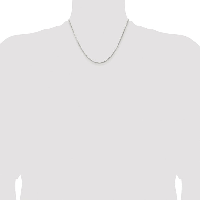 Buy Stylish 1.3mm Rhodium-Plated Sterling Silver Diamond-Cut Chain-4