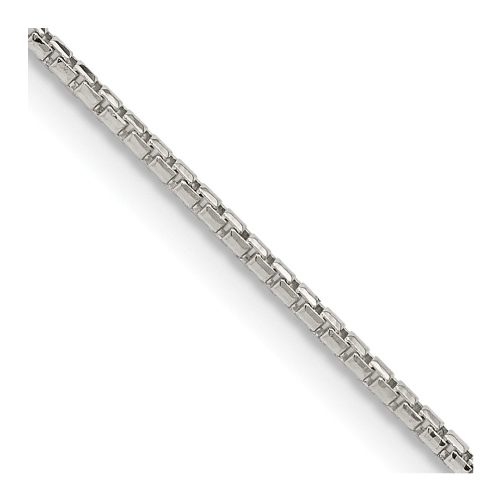 Buy 1.3mm Diamond-Cut Round Box Chain in Sterling Silver - Stylish Design