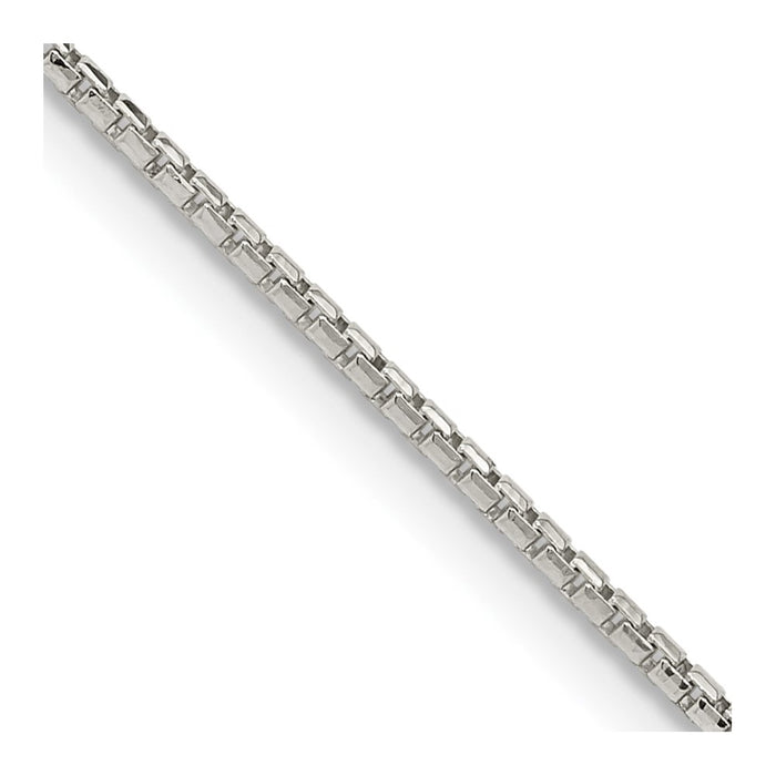 Buy 1.3mm Diamond-Cut Round Box Chain in Sterling Silver - Stylish Design-1