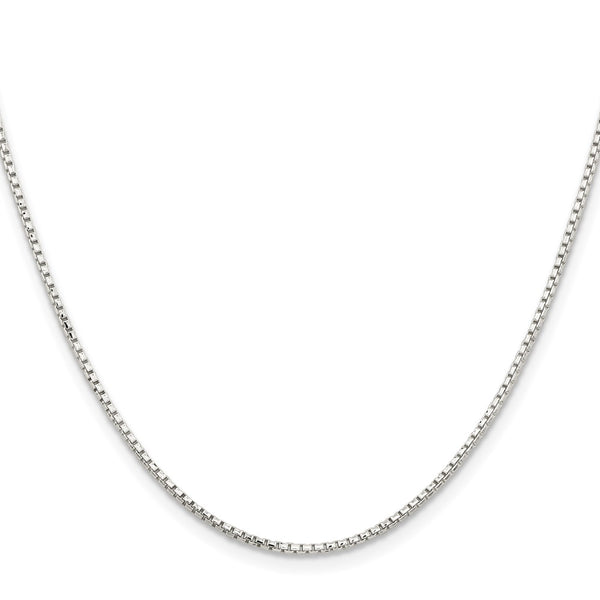1.5mm Diamond-Cut Round Box Chain in Sterling Silver