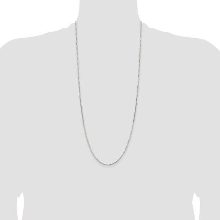 Buy Stylish 1.5mm Diamond-Cut Round Box Chain in Sterling Silver-4