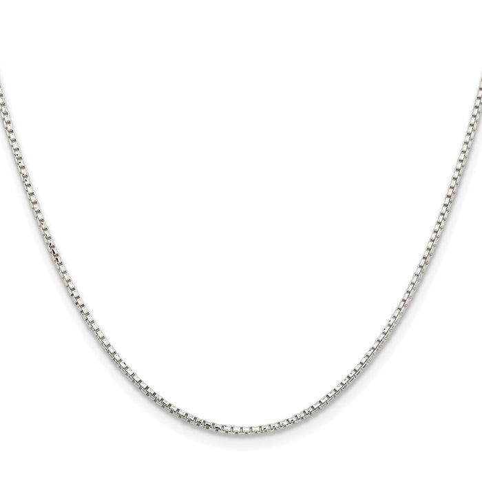 Buy Stylish Rhodium-Plated 1.5mm Diamond-Cut Round Box Chain in Silver-2