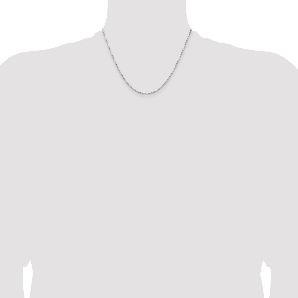 Buy Stylish 1.5mm Rhodium-Plated Diamond-Cut Round Box Chain in Silver