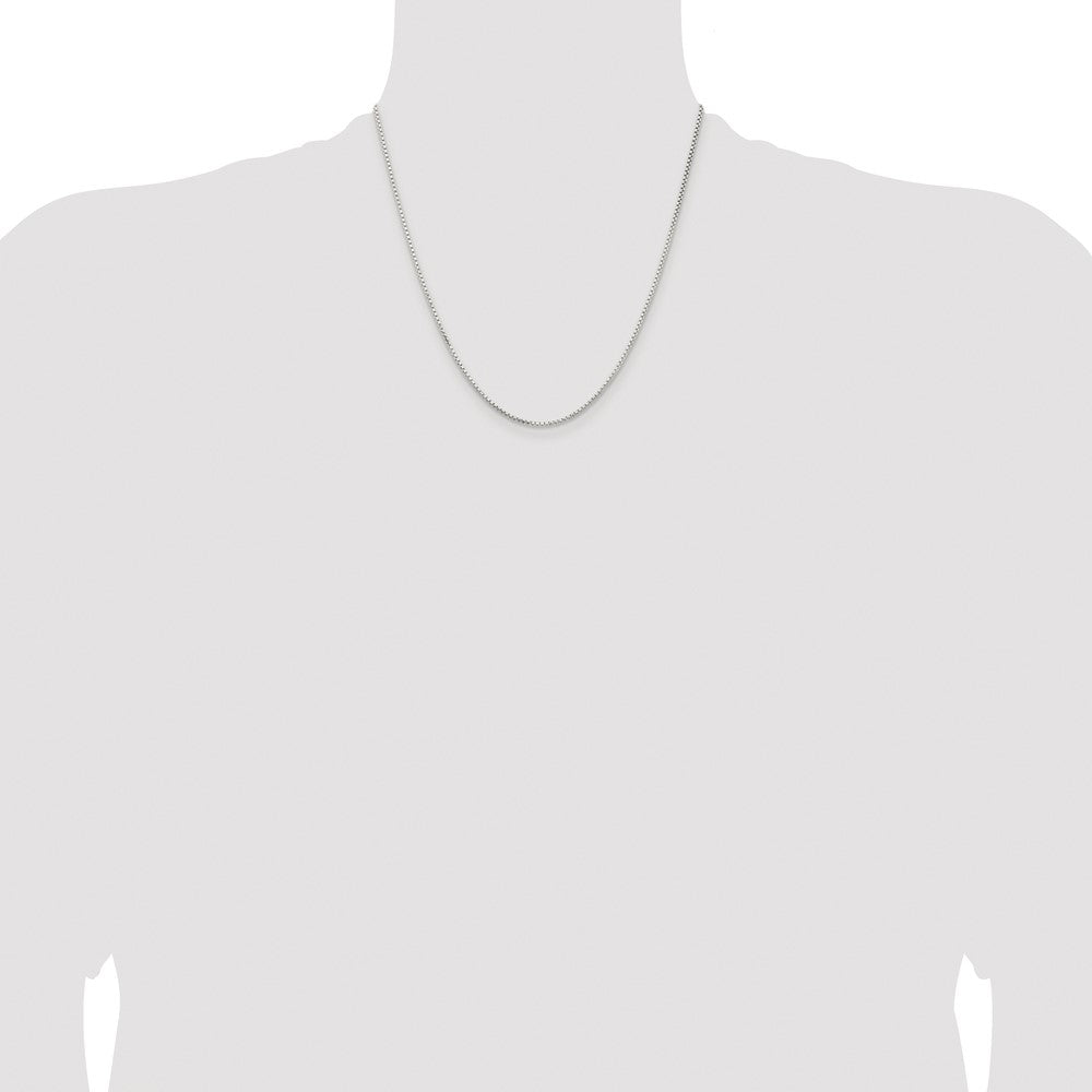 Buy Stylish Rhodium-Plated 1.5mm Diamond-Cut Round Box Chain in Silver
