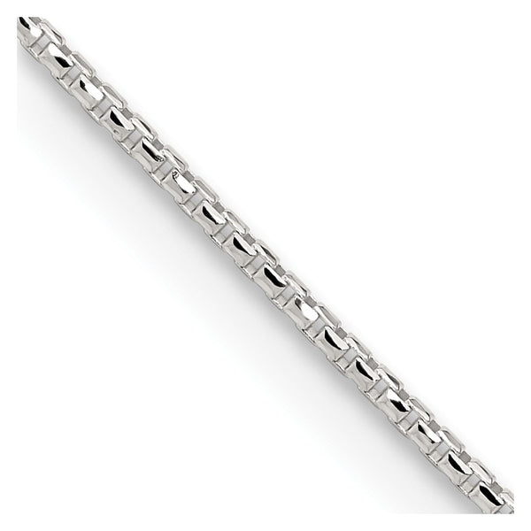 1.5mm Diamond-Cut Round Box Chain in Sterling Silver