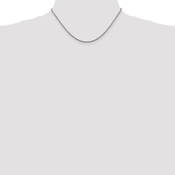 Exclusive 1.75mm Diamond-Cut Round Box Chain in Sterling Silver - Affordable Luxury-4