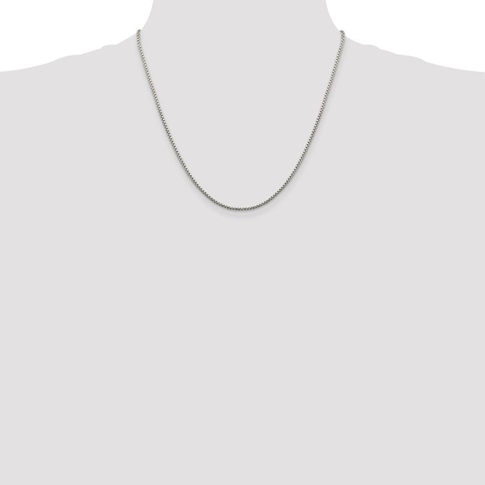 Buy Stylish 1.75mm Diamond-Cut Round Box Chain in Sterling Silver - Luxury Value-4