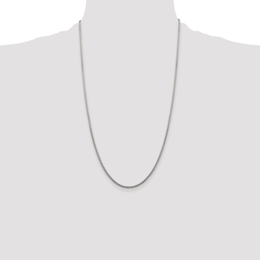 Buy Stylish 1.75mm Diamond-Cut Round Box Chain in Sterling Silver | Affordable