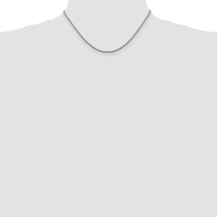 Buy Discounted Rhodium-Plated Sterling Silver 1.75mm Diamond-Cut Chain-4