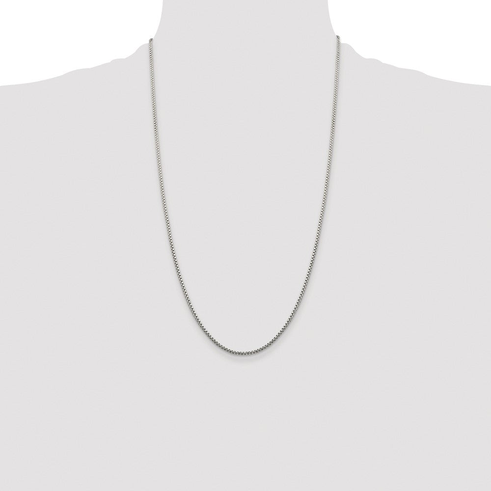 Buy Stylish Rhodium-Plated Sterling Silver 1.75mm Diamond-Cut Chain - Affordable Elegance