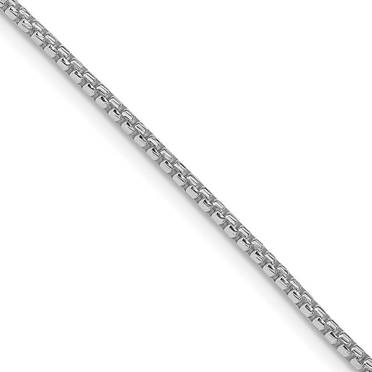 Buy Stylish Rhodium-Plated Sterling Silver 1.75mm Diamond-Cut Box Chain