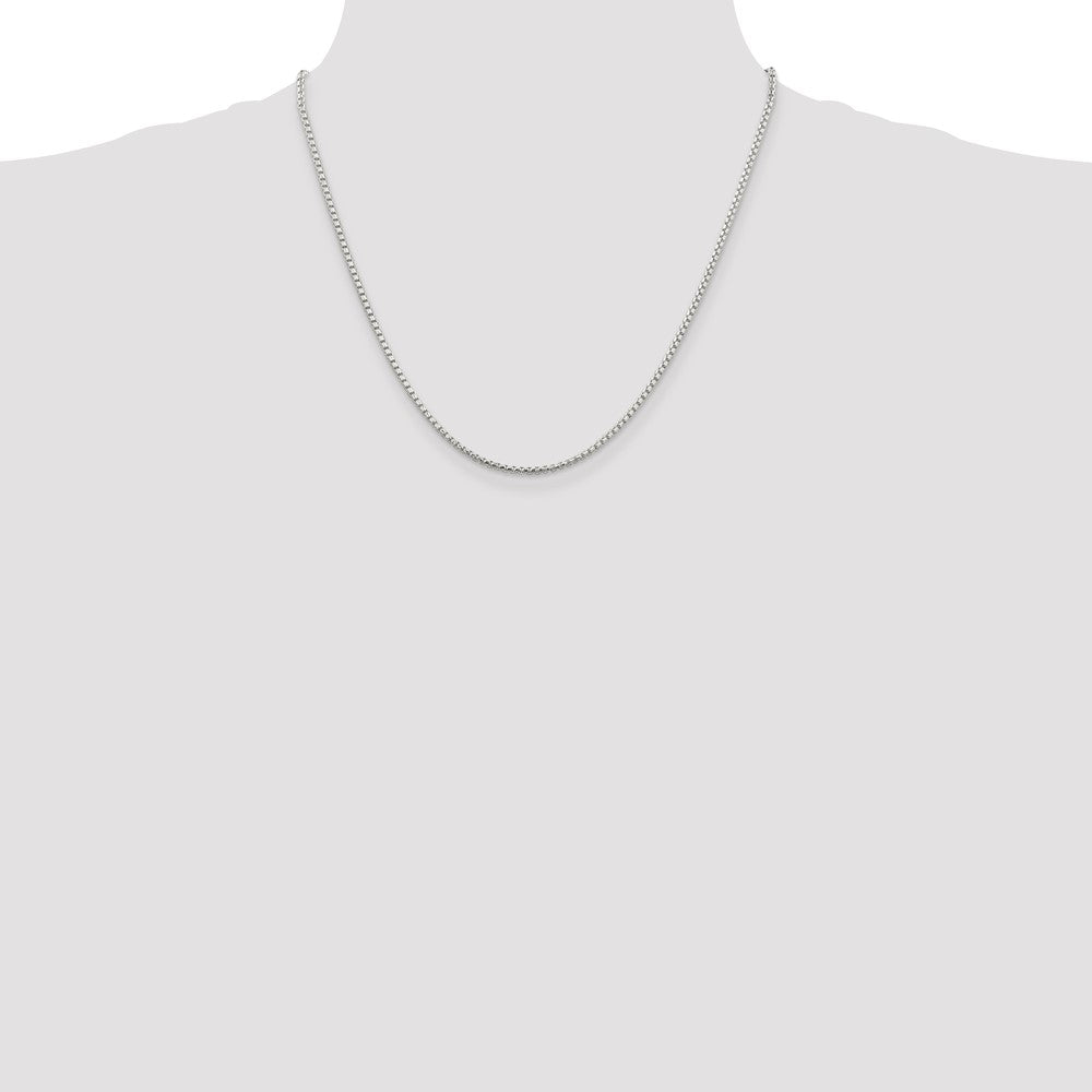Buy 2mm Diamond-Cut Round Box Chain in Sterling Silver - Stylish Value Jewelry