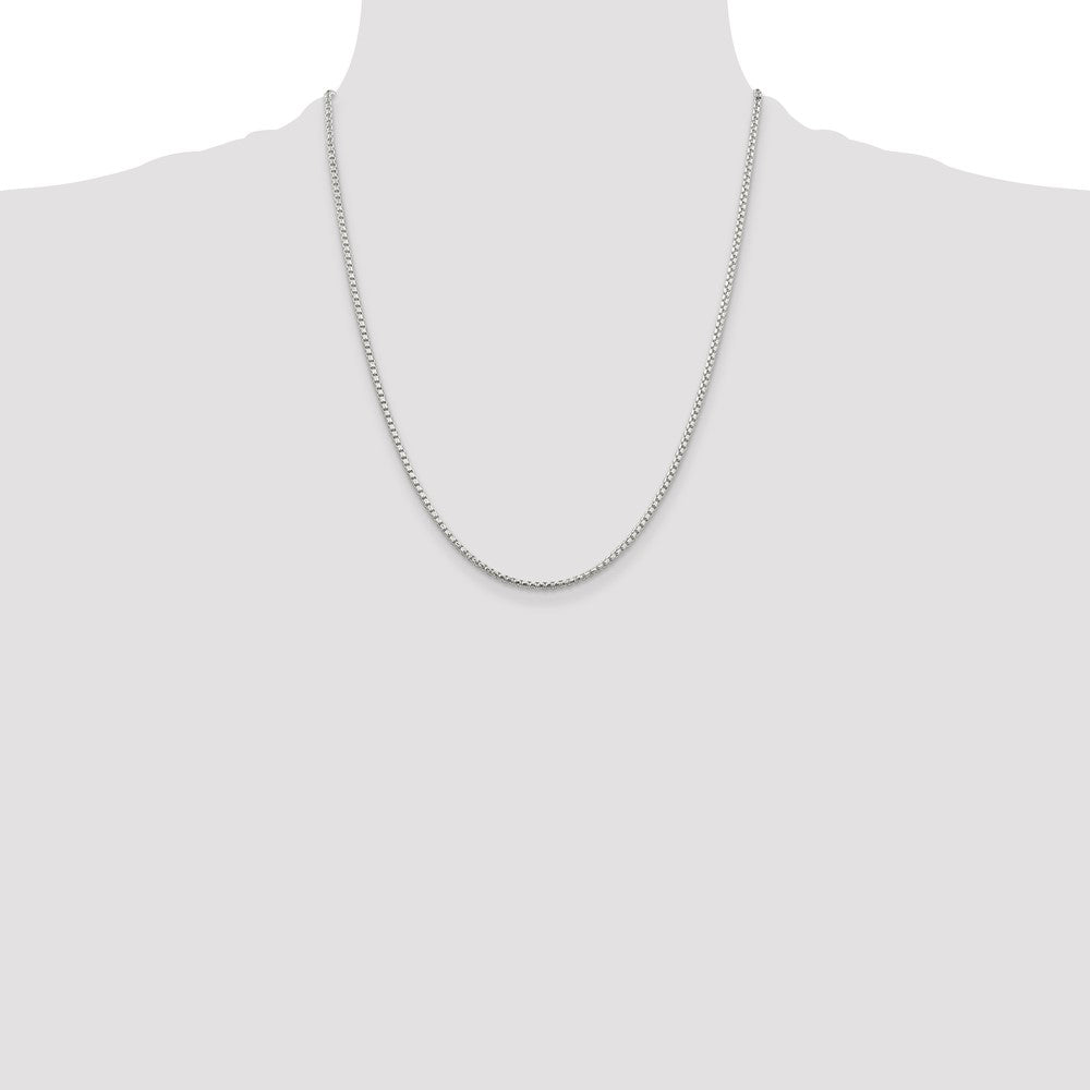 Buy Exclusive 2mm Diamond-Cut Round Box Chain in Sterling Silver - Stylish Value