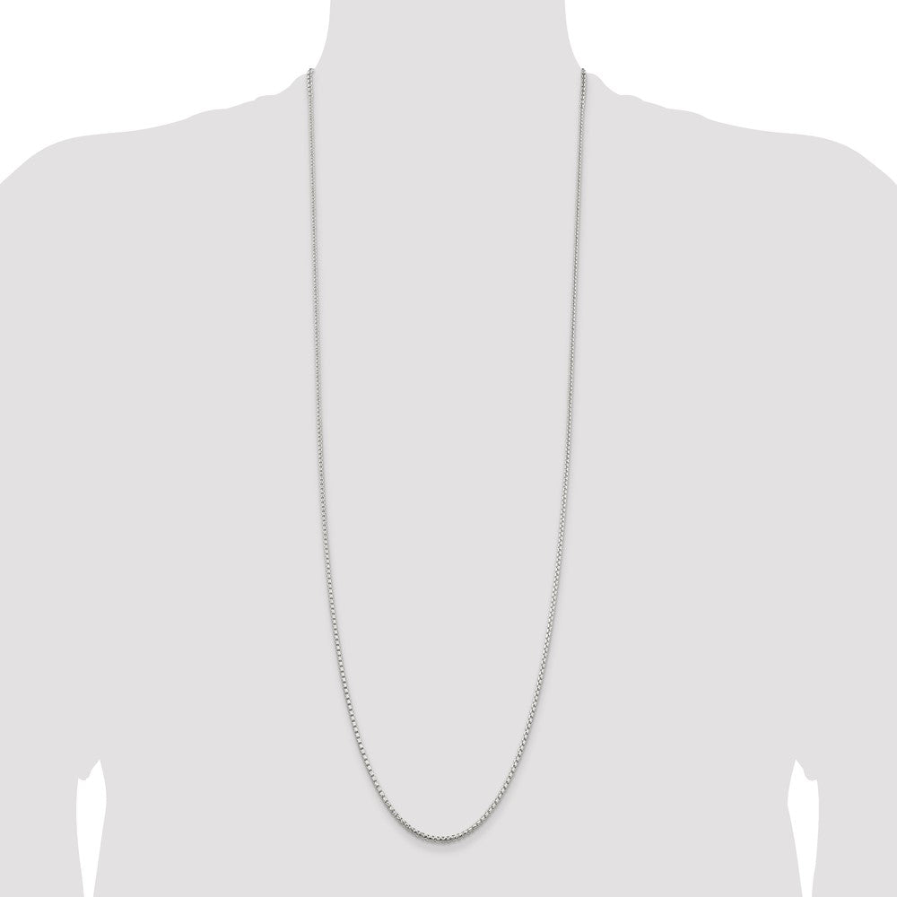 Buy 2mm Diamond-Cut Round Box Chain in Sterling Silver | Stylish & Affordable