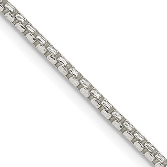 Exclusive 2mm Diamond-Cut Round Box Chain in Sterling Silver - Stylish Value