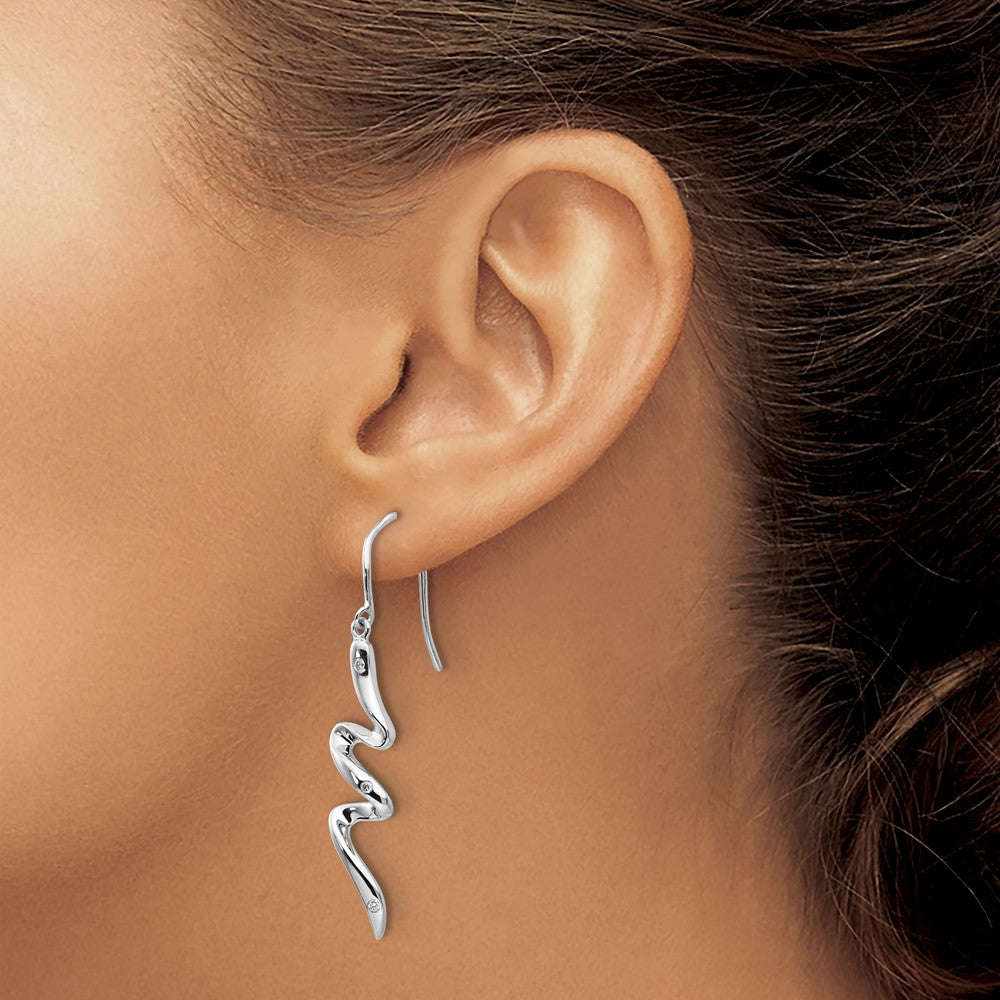 Exclusive White Ice Sterling Silver Diamond Dangle Earrings - Stylish & Affordable