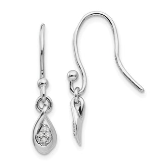 High-Quality White Ice Sterling Silver Rhodium-Plated Diamond Dangle Earrings