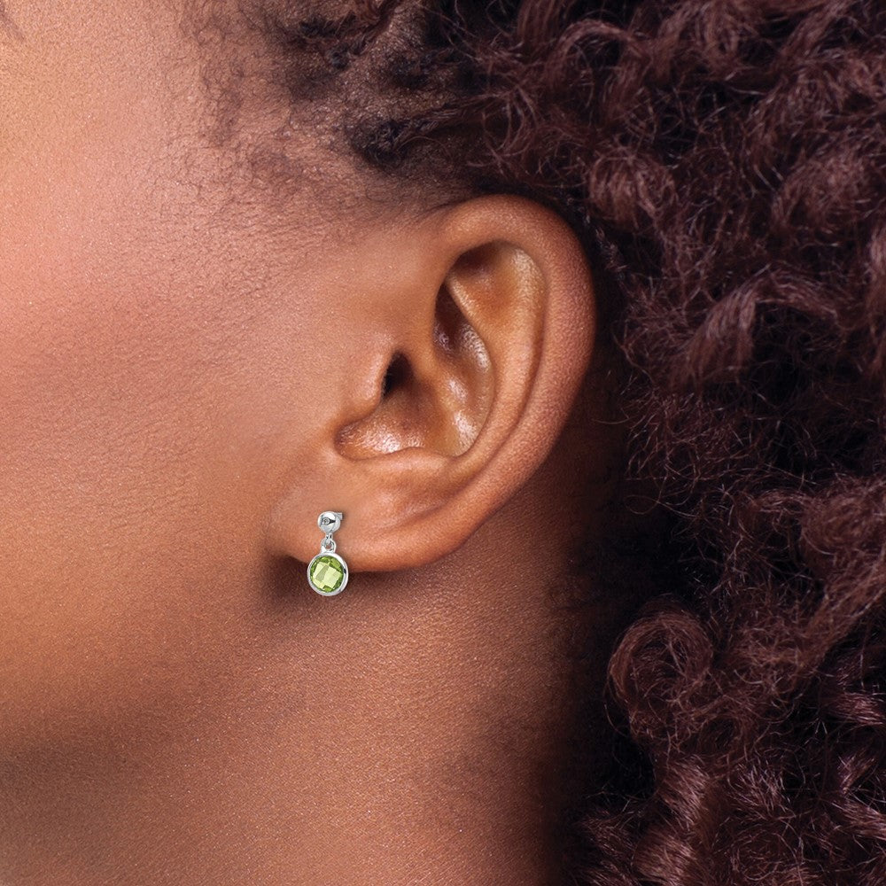 Buy Exclusive White Ice Sterling Silver Diamond & Peridot Dangle Earrings - Stylish & Affordable!
