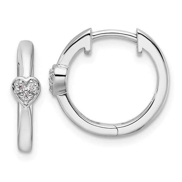 White Ice Rhodium-Plated Sterling Silver Diamond Hoop Earrings