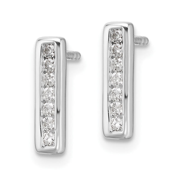 White Ice Rhodium-Plated Sterling Silver Diamond Earrings - 14K - Style GR1-1009747