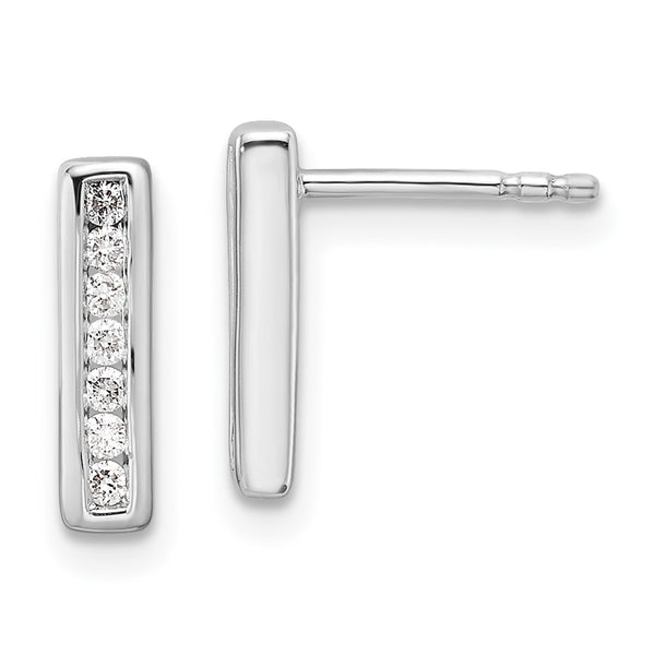 White Ice Rhodium-Plated Sterling Silver Diamond Earrings - 14K - Style GR1-1009747