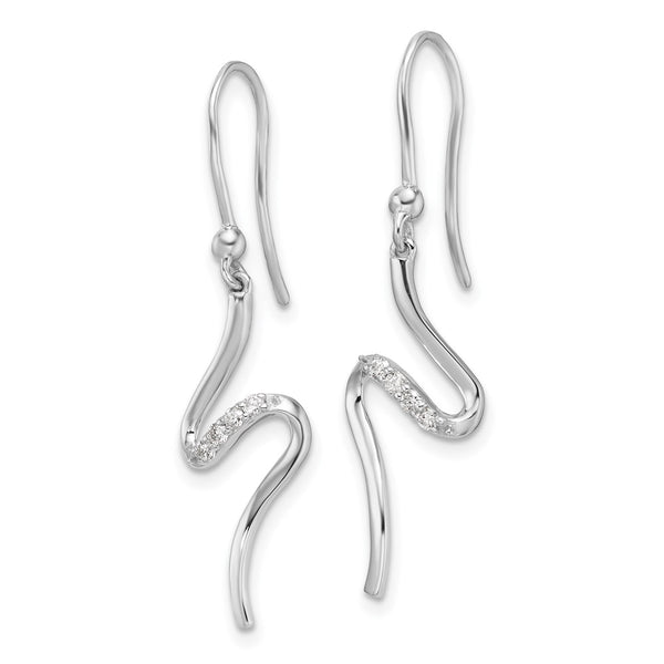 Exclusive White Ice Sterling Silver Rhodium-Plated Diamond Dangle Earrings - Stylish & Affordable!