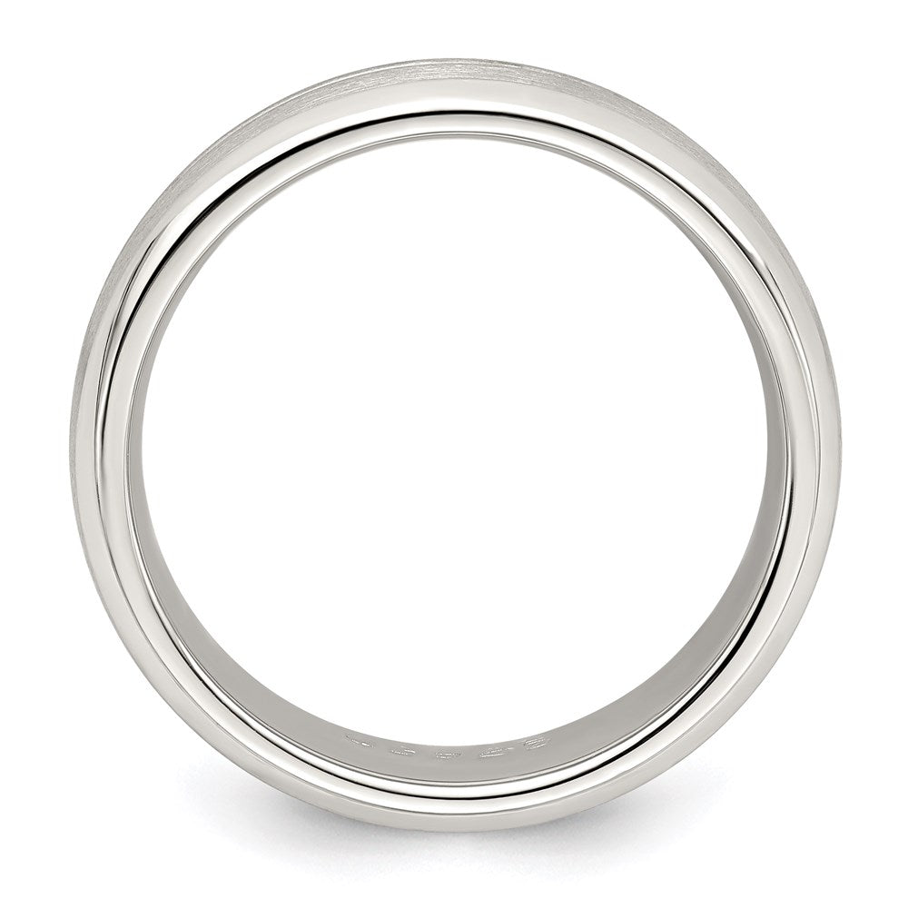 Buy Exclusive 7mm Sterling Silver Grooved Fancy Band Ring - Size 8, Luxury Style