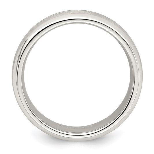 Shop Stylish Sterling Silver 7mm Brushed Domed Ring - Size 12, Affordable Luxury!