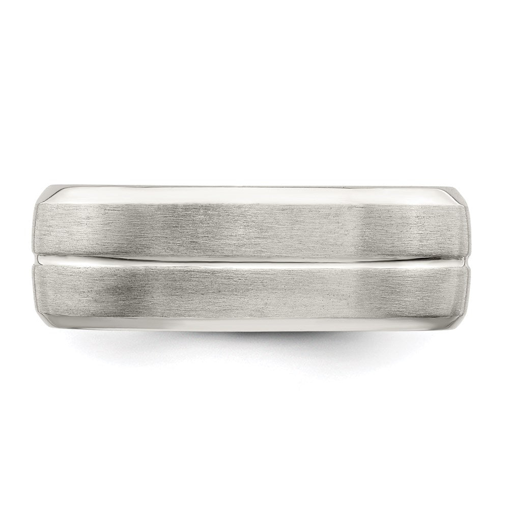 Buy Exclusive 7mm Sterling Silver Grooved Fancy Band Ring - Size 8, Luxury Style