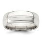 Exclusive 7mm Polished Sterling Silver Fancy Band - Stylish Size 12 Jewelry-1