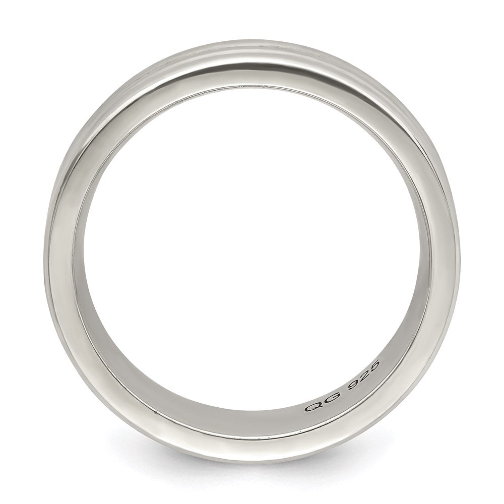 High-Quality Sterling Silver 6mm Flat Grooved Band - Size 9, Affordable Price