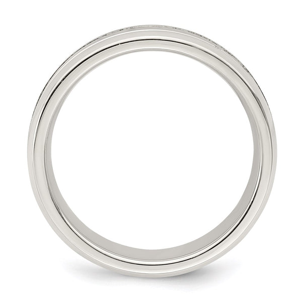 6mm Sterling Silver Beveled Edge Fancy Ring Price