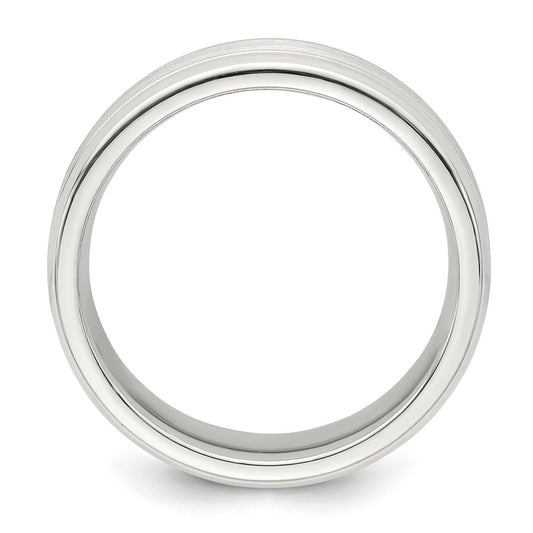 Buy Stylish 6mm Sterling Silver Beveled Edge Ring - Size 13.5, Affordable Price