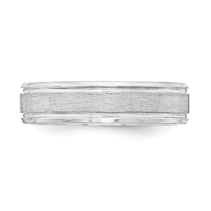 Buy Stylish 6mm Sterling Silver Beveled Edge Ring - Size 13.5, Affordable Price-3
