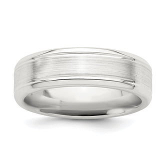 Buy Stylish 6mm Sterling Silver Beveled Edge Ring - Size 13.5, Affordable Price