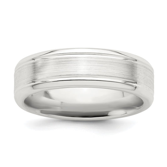 Buy Stylish 6mm Sterling Silver Beveled Edge Ring - Size 13.5, Affordable Price