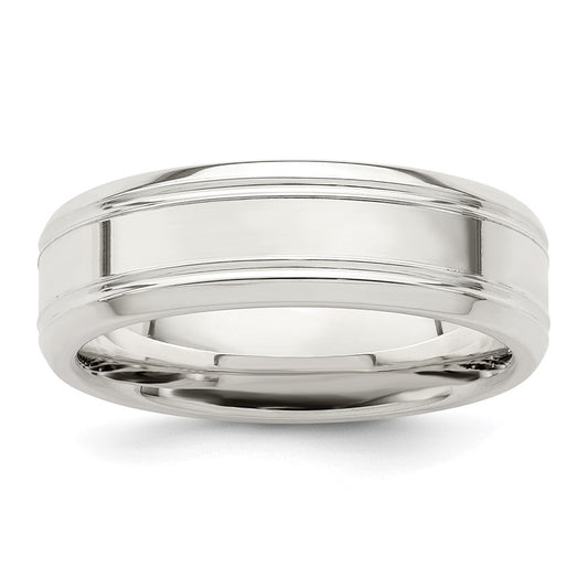 Buy Stylish Sterling Silver 6mm Polished Fancy Ring - Size 11.5, Affordable!
