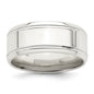 Buy Exclusive 6mm Polished Sterling Silver Milgrain Beveled Edge Band - Size 12-4