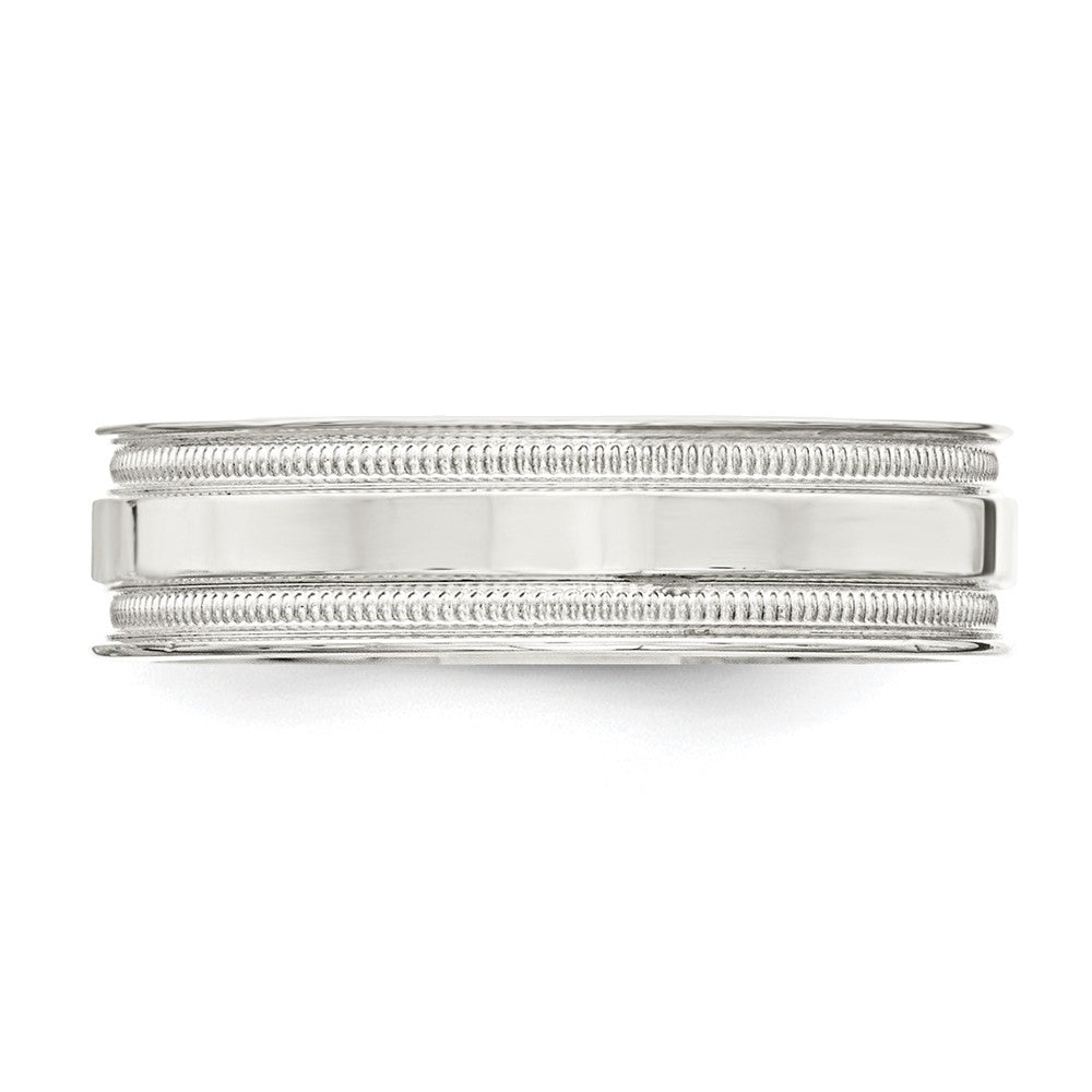 Shop Stylish 6mm Polished Sterling Silver Milgrain Fancy Band - Size 8, Affordable!