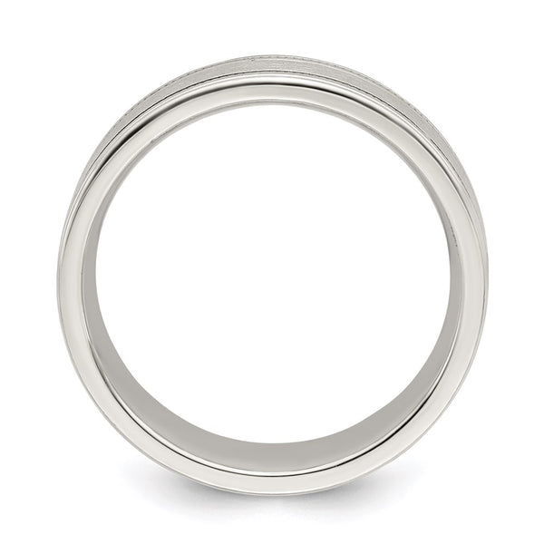 6mm Sterling Silver Brushed Flat Band
