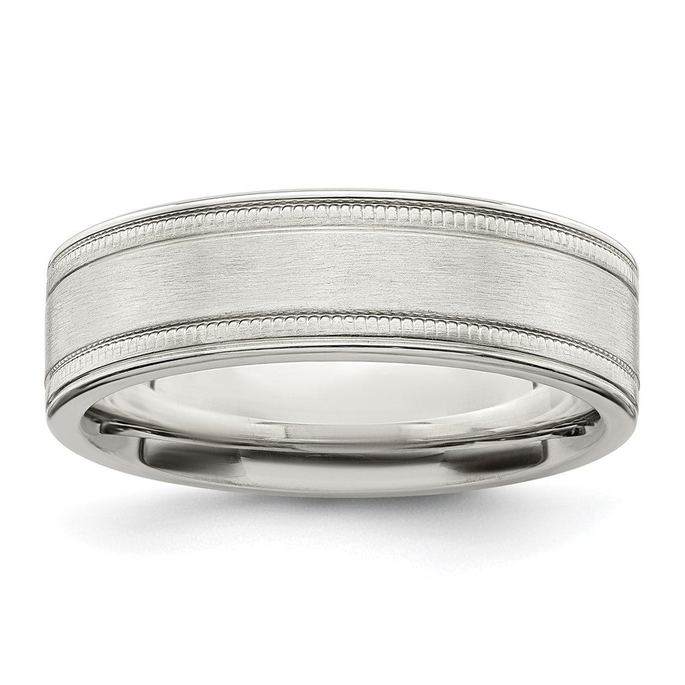 Buy Stylish 6mm Sterling Silver Brushed Flat Band - Size 7.5, Value Design