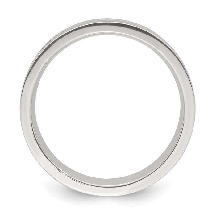 Shop Stylish 6mm Polished Sterling Silver Fancy Band Ring - Size 7.5, Value!-2