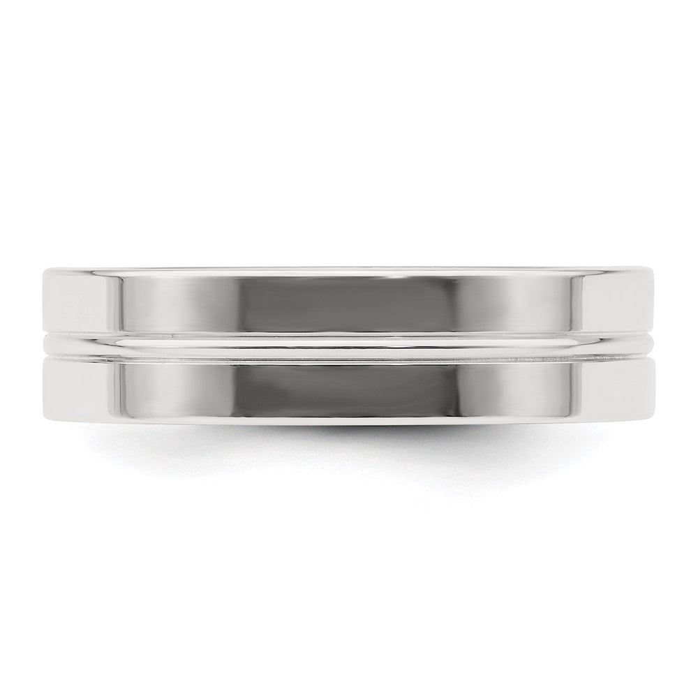 Shop Stylish 6mm Polished Sterling Silver Fancy Band Ring - Size 7.5, Value!