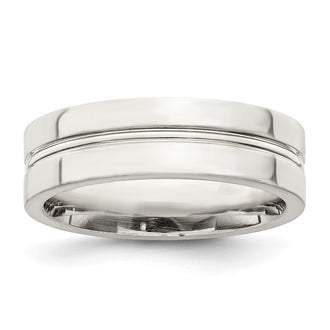 Shop Stylish 6mm Polished Sterling Silver Fancy Band Ring - Size 7.5, Value!