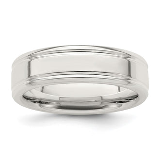 High-quality Polished Sterling Silver 6mm Fancy Band - Size 12, Stylish Value
